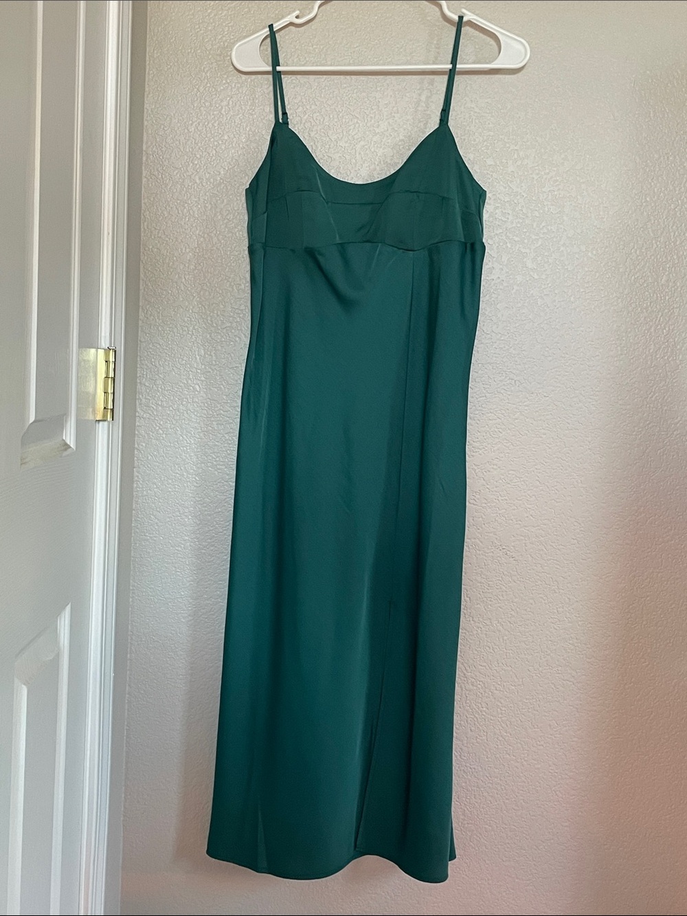 a new day Teal Green Maxi Slip Dress with Spaghetti Straps